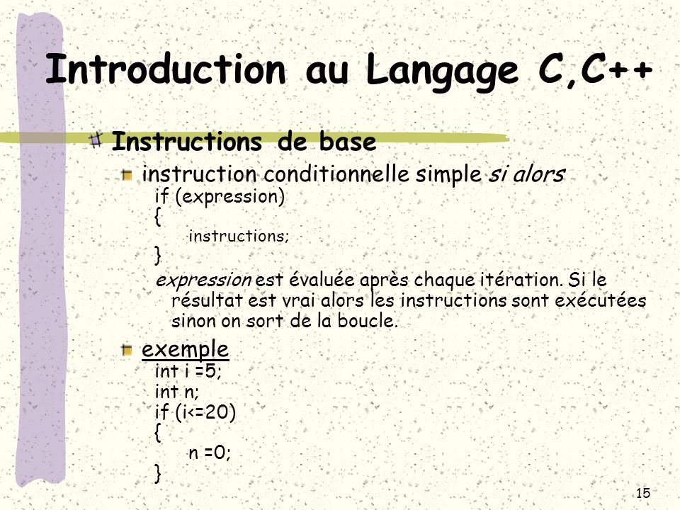 instruction while langage c