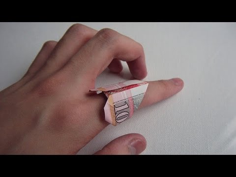 money origami heart video instructions
